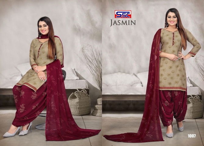 Ssc Jasmin 24 Printed Micro Fancy Fabric Designer Casual Wear Dress Material Collection